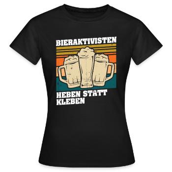 Bieraktivisten Heben statt Kleben - Frauen T-Shirt - Schwarz - Vorne - AI Model Female 172 dark (172cm)