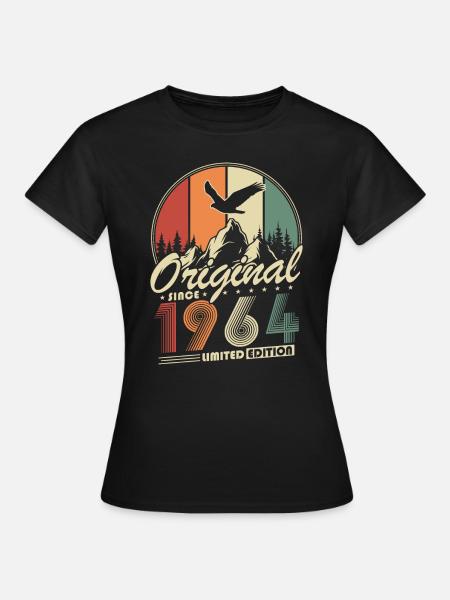 Original 1964 Jahrgang Retro Geburtstag Geschenk - Frauen T-Shirt - Schwarz