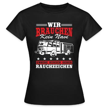 Nous n’avons pas besoin de donner un GPS à nos clients - T-shirt Femme - noir - Devant - AI Model Female 172 dark (172cm)
