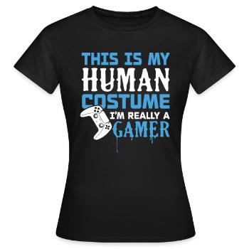 I'm really a gamer - Women's T-Shirt - black - Front - AI Model Female 172 dark (172cm)