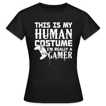 I'm really a gamer - Women's T-Shirt - black - Front - AI Model Female 172 dark (172cm)