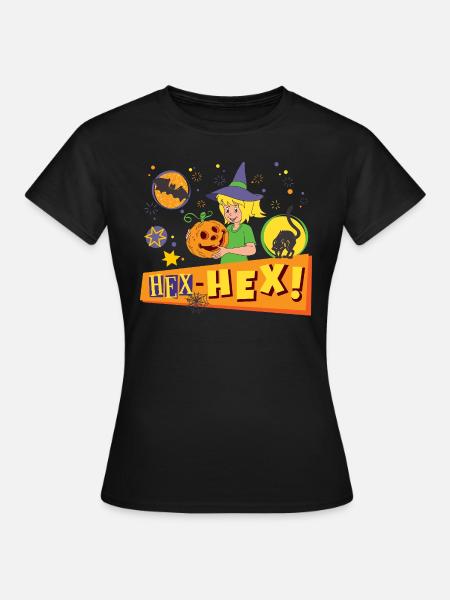 Bibi Blocksberg Halloween Design Hex-Hex! Mit Bibi - Frauen T-Shirt - Schwarz