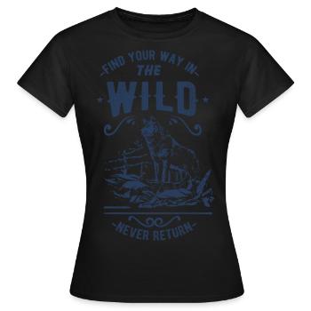 wilderness - Women's T-Shirt - black - Front - AI Model Female 172 dark (172cm)