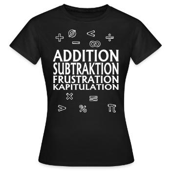 Mathématiques - T-shirt Femme - noir - Devant - AI Model Female 172 dark (172cm)