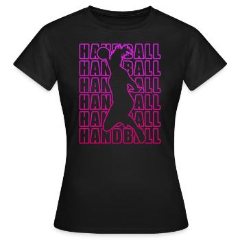 Handballeur - T-shirt Femme - noir - Devant - AI Model Female 172 dark (172cm)