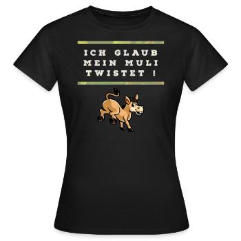 Muli - Frauen T-Shirt - Schwarz - Vorne - AI Model Female 172 dark (172cm)