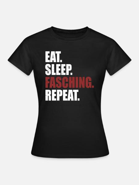 Fasching - Nur noch feiern im Kopf - Frauen T-Shirt - Schwarz