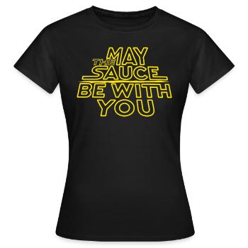 Que la sauce soit avec vous - T-shirt Femme - noir - Devant - AI Model Female 172 dark (172cm)