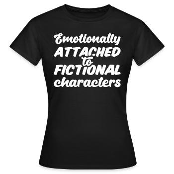 Emotional an fiktive Charaktere gebunden III - Frauen T-Shirt - Schwarz - Vorne - AI Model Female 172 dark (172cm)
