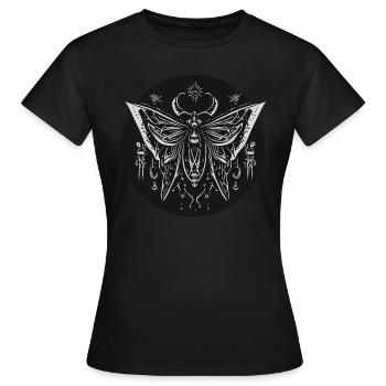 The Wicca Moth - Frauen T-Shirt - Schwarz - Vorne - AI Model Female 172 dark (172cm)