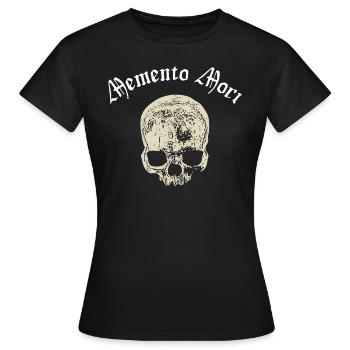 Crâne Memento Mori - T-shirt Femme - noir - Devant - AI Model Female 172 dark (172cm)
