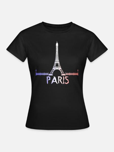 Paris Eiffelturm Urlaub Frankreich Geschenk - Frauen T-Shirt - Schwarz