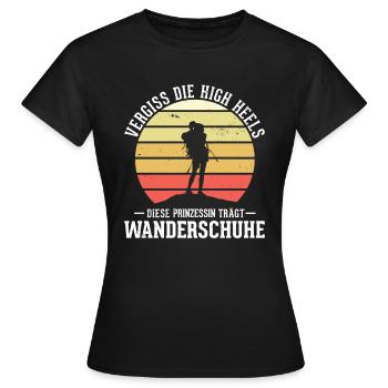 Forget the High Heels Princess Hiking Shoes - Women's T-Shirt - black - Front - AI Model Female 172 dark (172cm)