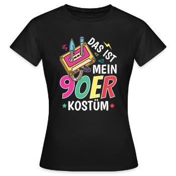 Das ist mein 90er Kostüm 90er Jahre Party Spruch - Frauen T-Shirt - Schwarz - Vorne - AI Model Female 172 dark (172cm)