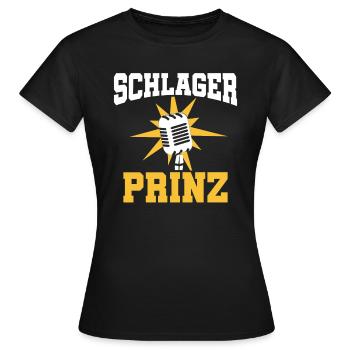 Schlager Prinz Deutscher Schlager Volksmusik - Frauen T-Shirt - Schwarz - Vorne - AI Model Female 172 dark (172cm)
