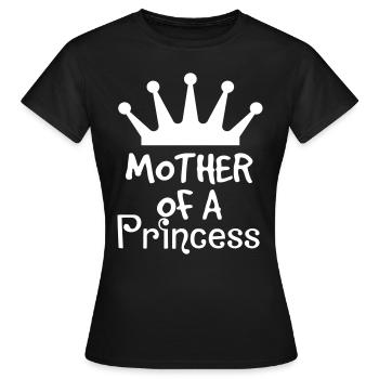 Mutter Prinzessin Mama Tochter Kind Muttertag - Frauen T-Shirt - Schwarz - Vorne - AI Model Female 172 dark (172cm)