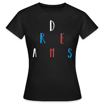 dreams - Women's T-Shirt - black - Front - AI Model Female 172 dark (172cm)