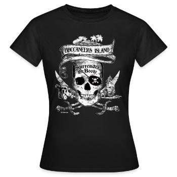 Crâne de PD Moreno Buccaneers Island - T-shirt Femme - noir - Devant - AI Model Female 172 dark (172cm)