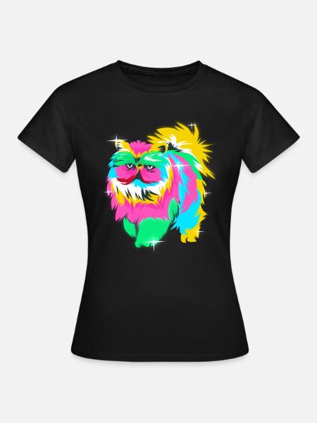 Perser Katze - Frauen T-Shirt - Schwarz