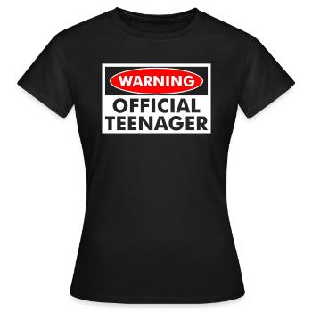 Adolescent - T-shirt Femme - noir - Devant - AI Model Female 172 dark (172cm)