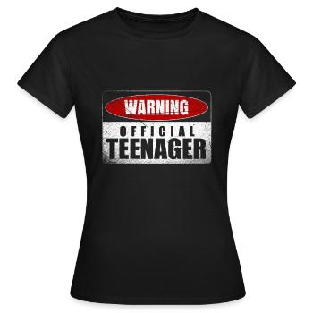 Adolescent - T-shirt Femme - noir - Devant - AI Model Female 172 dark (172cm)