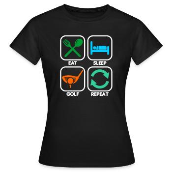 Golfer Golf - Frauen T-Shirt - Schwarz - Vorne - AI Model Female 172 dark (172cm)