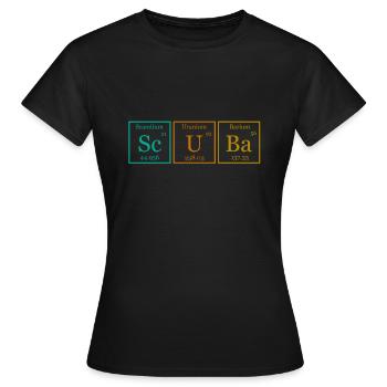 Taucher tauchen - Frauen T-Shirt - Schwarz - Vorne - AI Model Female 172 dark (172cm)