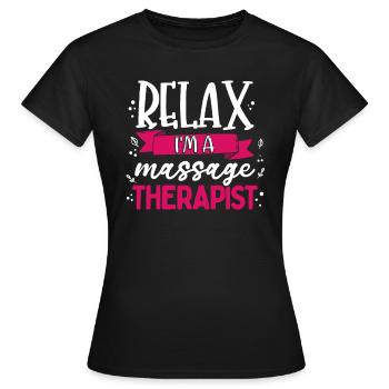 Massage Therapist - T-shirt Femme - noir - Devant - AI Model Female 172 dark (172cm)