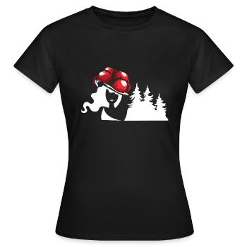 Forêt-Noire Bollenhut Fille de la Forêt-Noire - T-shirt Femme - noir - Devant - AI Model Female 172 dark (172cm)