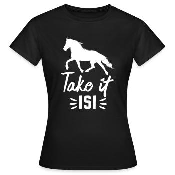 Cheval islandais Take it Isi 2 - T-shirt Femme - noir - Devant - AI Model Female 172 dark (172cm)