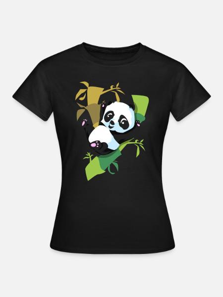 Panda - Frauen T-Shirt - Schwarz