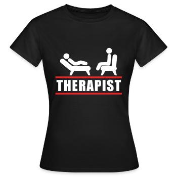 Thérapeute - T-shirt Femme - noir - Devant - AI Model Female 172 dark (172cm)