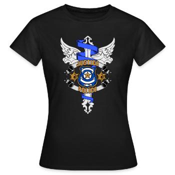 JusticePolice Policier - T-shirt Femme - noir - Devant - AI Model Female 172 dark (172cm)
