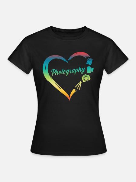 Photography Camera Lens - Frauen T-Shirt - Schwarz