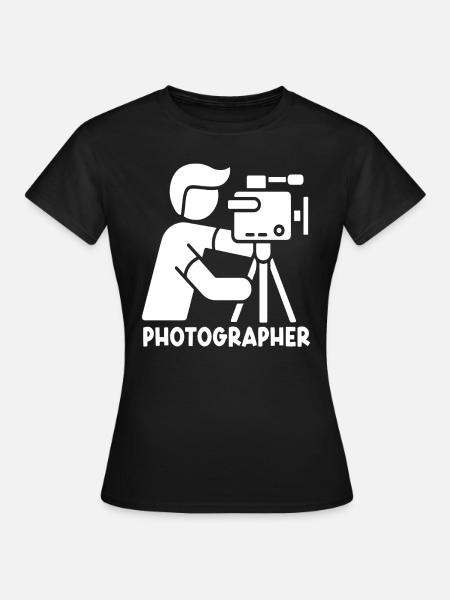 Photography Camera Lens - Frauen T-Shirt - Schwarz