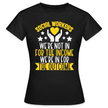 School Social Work Month Hands - Frauen T-Shirt - Schwarz - Vorne - AI Model Female 172 dark (172cm)