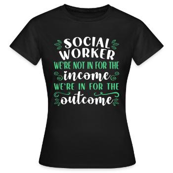 School Social Work Month Social - Frauen T-Shirt - Schwarz - Vorne - AI Model Female 172 dark (172cm)