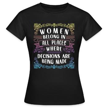 Feminist Women's Rights Female - Frauen T-Shirt - Schwarz - Vorne - AI Model Female 172 dark (172cm)