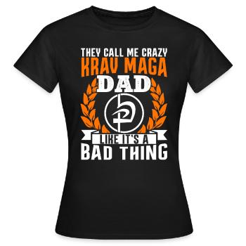 Krav Maga Apparel Israélien Self - T-shirt Femme - noir - Devant - AI Model Female 172 dark (172cm)