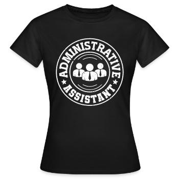 Administration Administratif - T-shirt Femme - noir - Devant - AI Model Female 172 dark (172cm)