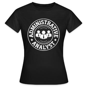 Administration Administratif - T-shirt Femme - noir - Devant - AI Model Female 172 dark (172cm)