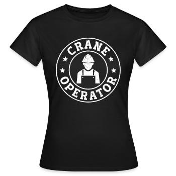 Construction Crane Operator - Frauen T-Shirt - Schwarz - Vorne - AI Model Female 172 dark (172cm)