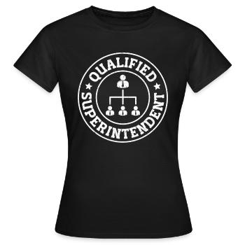 Surintendant du leadership - T-shirt Femme - noir - Devant - AI Model Female 172 dark (172cm)