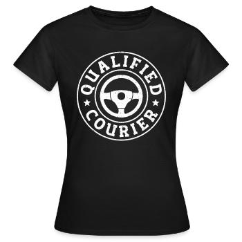 Driving Courier - Women's T-Shirt - black - Front - AI Model Female 172 dark (172cm)