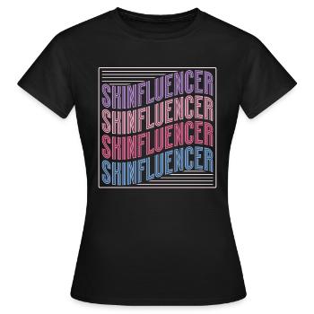 Skincare Esthetician Skin - Frauen T-Shirt - Schwarz - Vorne - AI Model Female 172 dark (172cm)