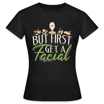 Skincare Esthetician Skin - Frauen T-Shirt - Schwarz - Vorne - AI Model Female 172 dark (172cm)