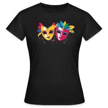 Masque de carnaval Défilé de carnaval Cologne Cologne - T-shirt Femme - noir - Devant - AI Model Female 172 dark (172cm)