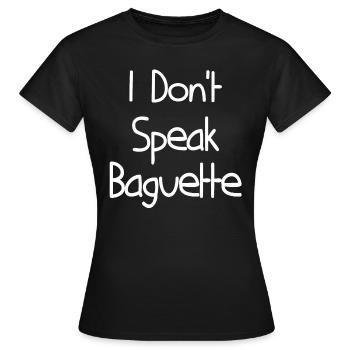 BAGUETTE CHEMISE - T-shirt Femme - noir - Devant - AI Model Female 172 dark (172cm)