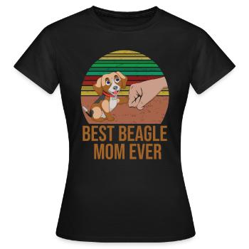 Beagle Mom gifts for Beagle - Women's T-Shirt - black - Front - AI Model Female 172 dark (172cm)