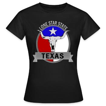 TEXAS - Frauen T-Shirt - Schwarz - Vorne - AI Model Female 172 dark (172cm)